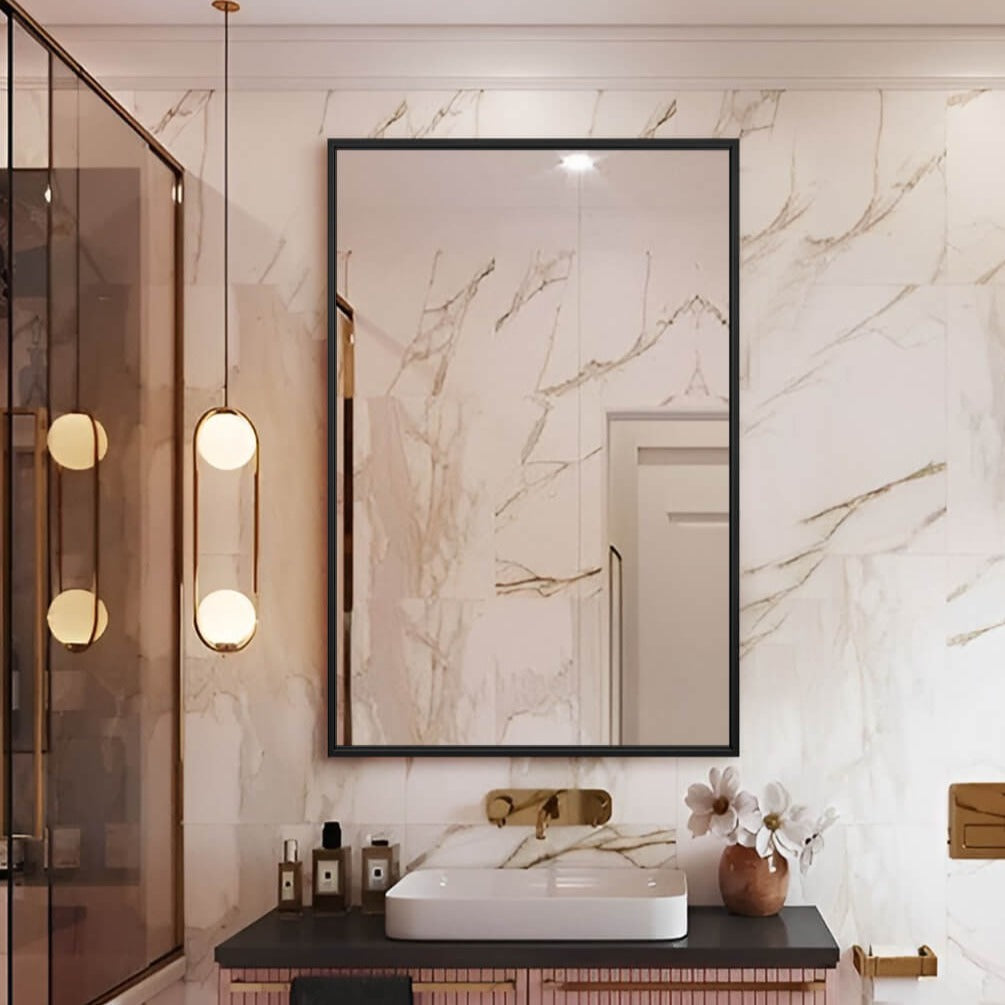 Rectangle Mirror with Metal Frame