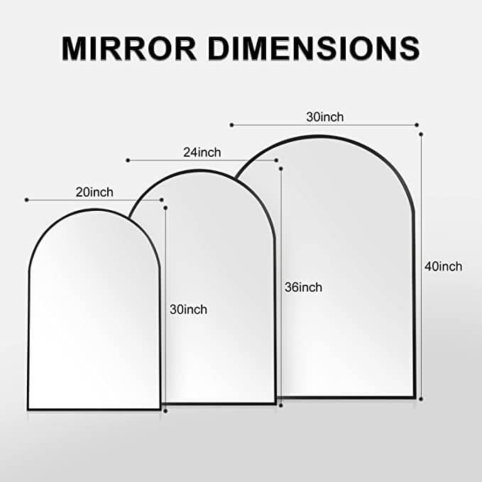 Arched Mirror with Metal Frame