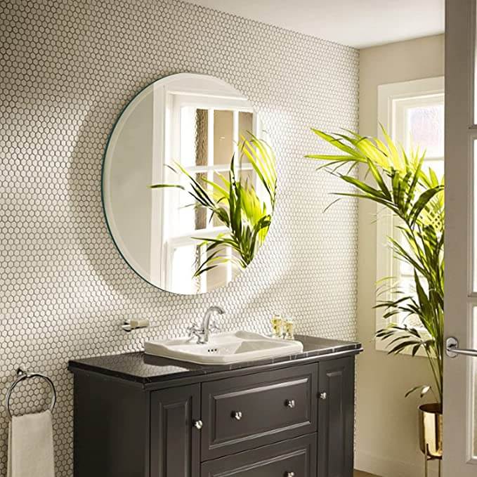 Circle Beveled Mirror