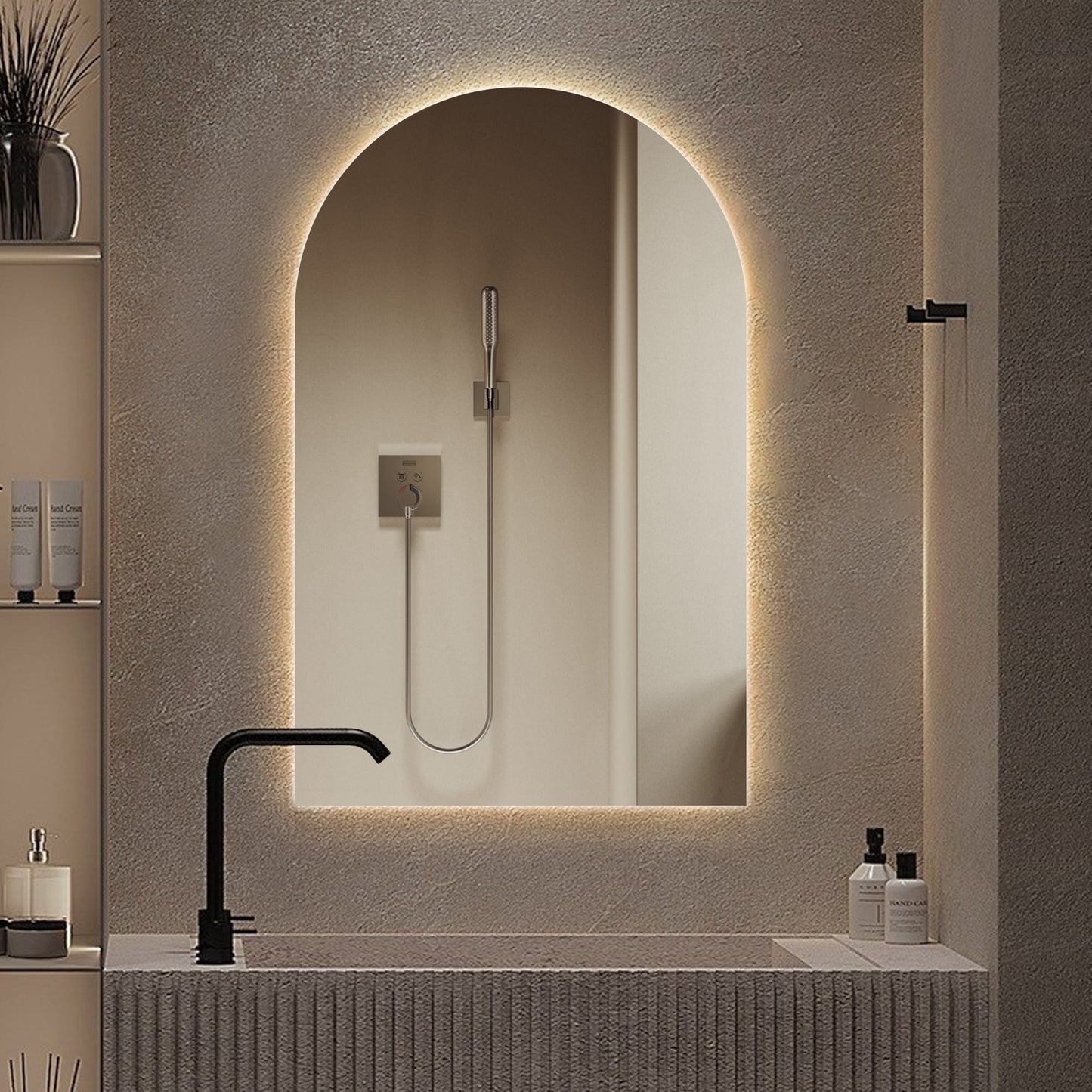 Blacklit Arched Smart Mirror