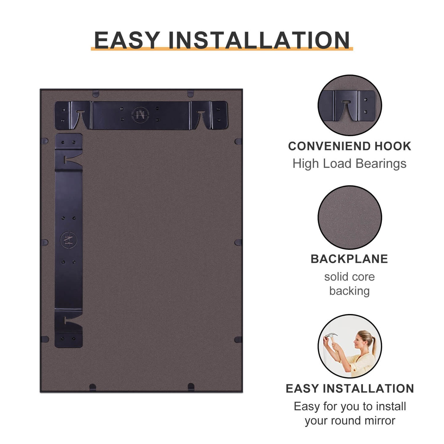 Rectangle Mirror with Metal Frame