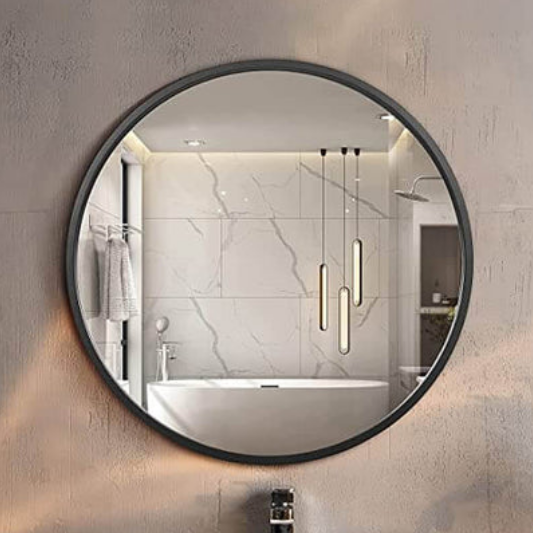 HD Round Mirror with Metal Frame