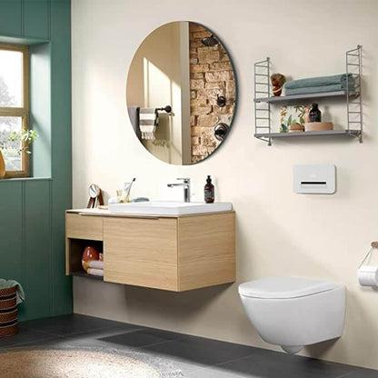Frameless Wall Mounted Polished Round Mirror