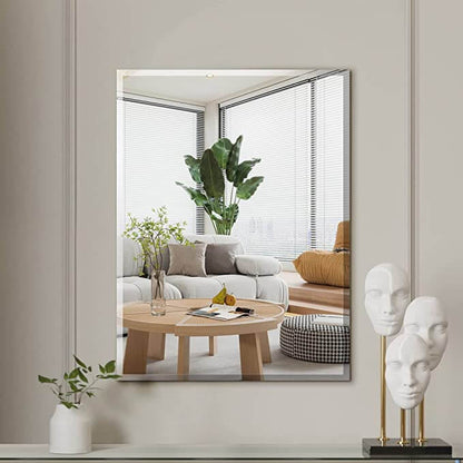 Frameless Rectangle Wall Mirror with Beveled Edge